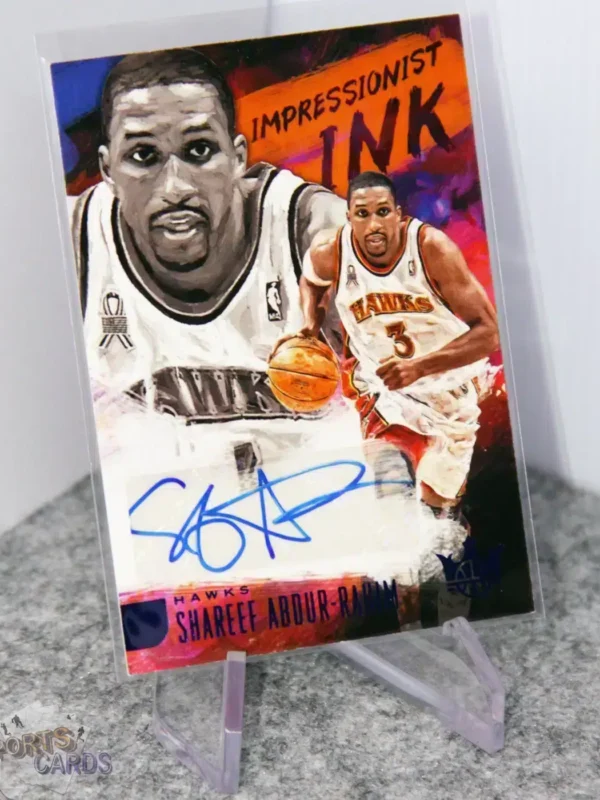 2018-19 Shareef Abdur-Rahim #II-SAR Panini Court Kings Impressionist Ink Auto Sapphire /25-stand