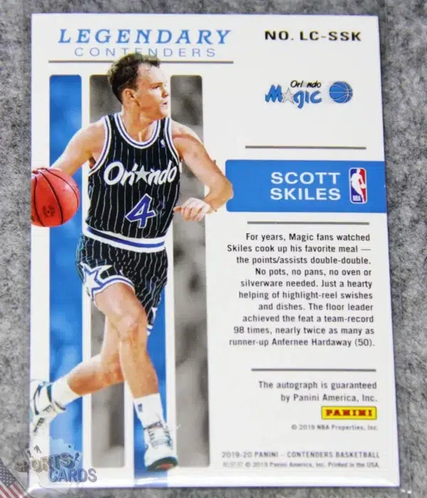 Alternative view of 2019-20 Scott Skiles #33 Panini Contenders Legendary Contenders Autograph /199