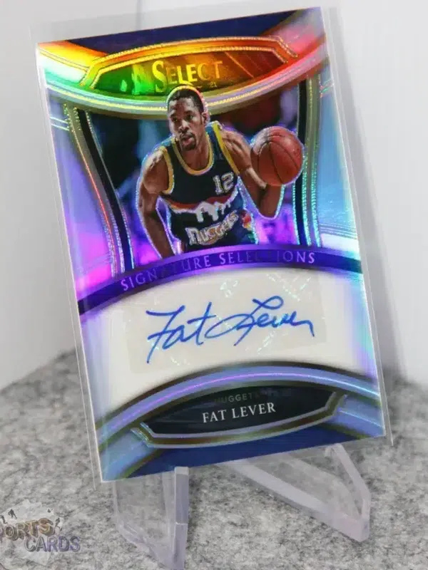 2020-21 Fat Lever #SIS-FLV Panini Select Signature Selections Silver Prizm Autograph - Afbeelding 3