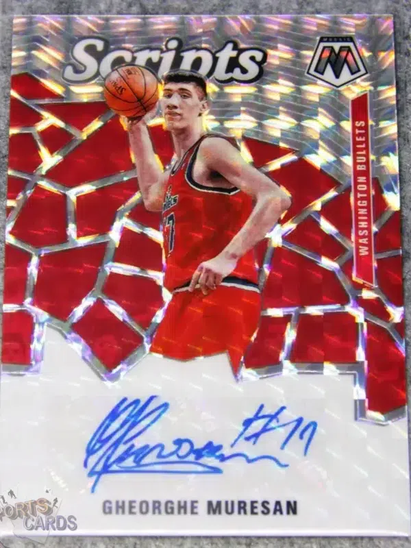2019-20 Gheorghe Muresan #SC-GHM Panini Mosaic Scripts Silver Prizm Auto