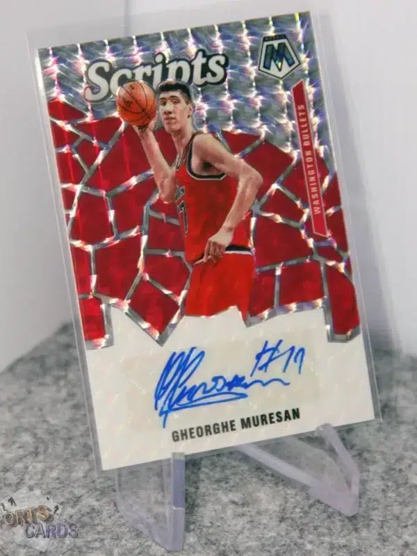 2019-20 Gheorghe Muresan #SC-GHM Panini Mosaic Scripts Silver Prizm Auto - Afbeelding 3