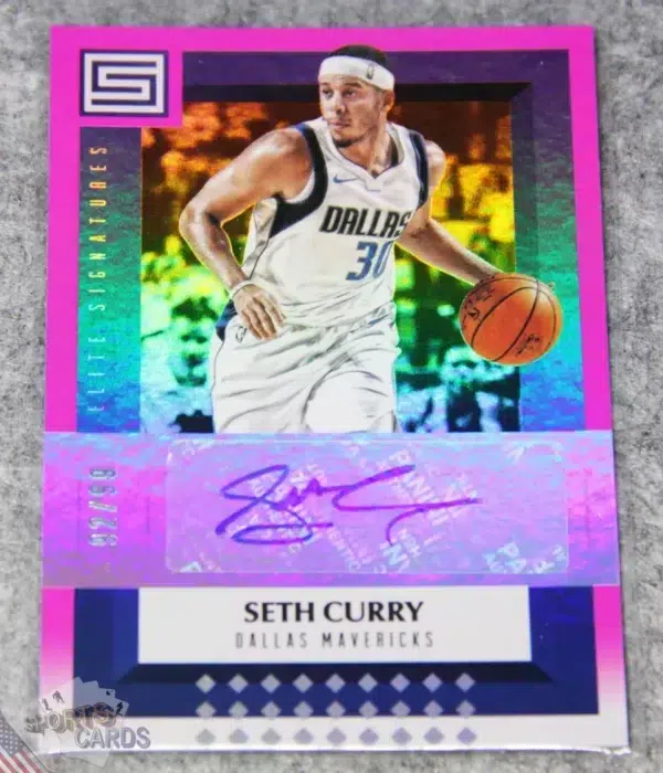 2017-18 Seth Curry #ES-SCR Panini Status Elite Signatures Pink Auto /99