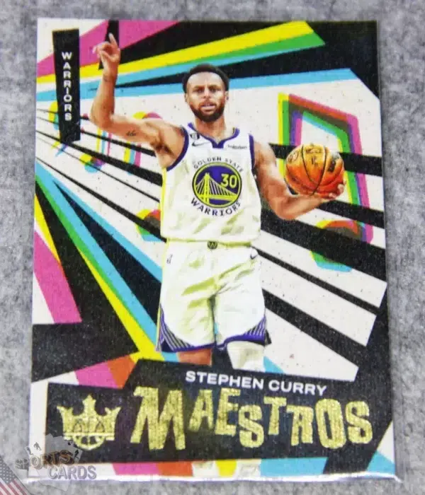2022-23 Stephen Curry #26 Panini Court Kings Maestros Gold Foil Parallel SP