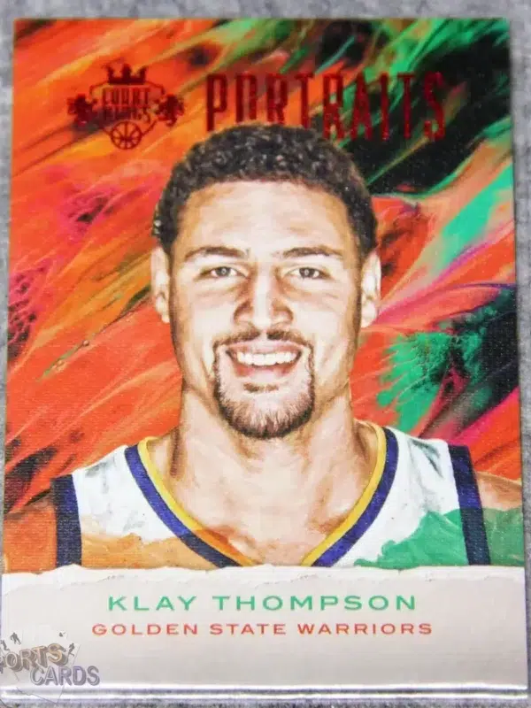 2016-17 Klay Thompson #13 Panini Court Kings Portraits Red Parallel /75-front