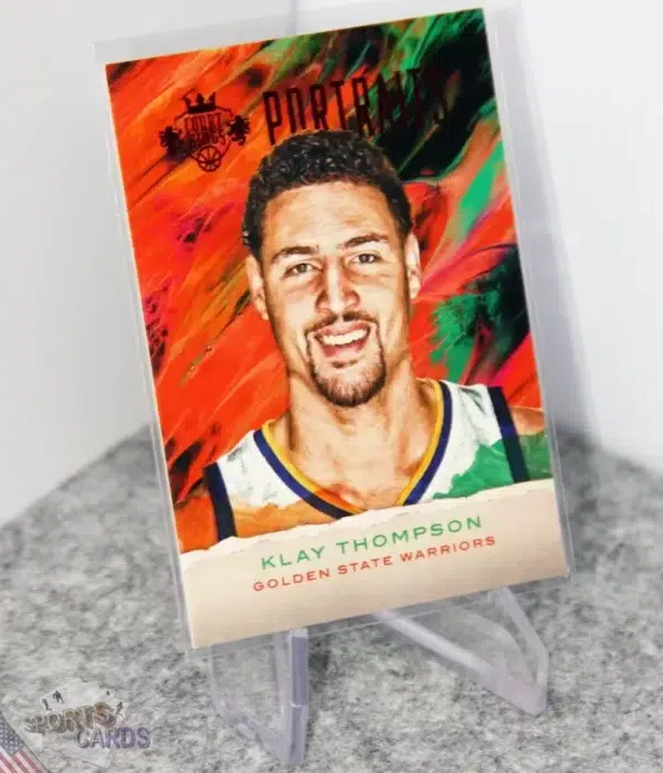 2016-17 Klay Thompson #13 Panini Court Kings Portraits Red Parallel /75-stand