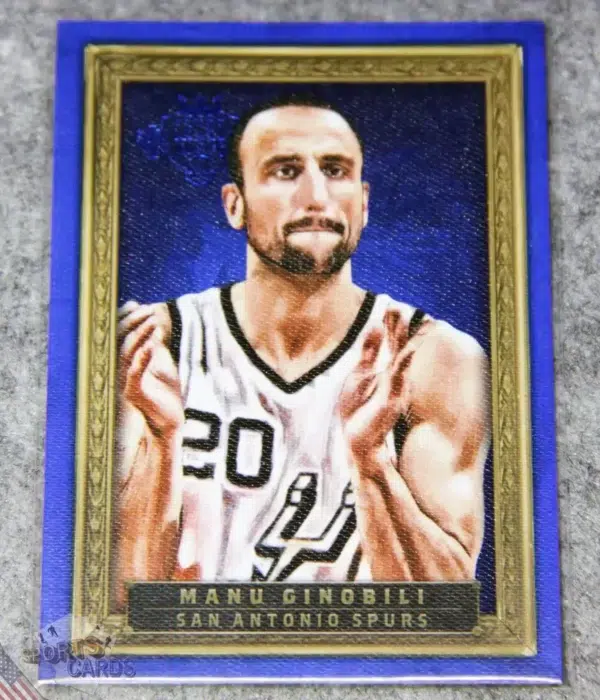 2013-14 Manu Ginobili #36 Panini Court Kings Portraits Blue Framed /75