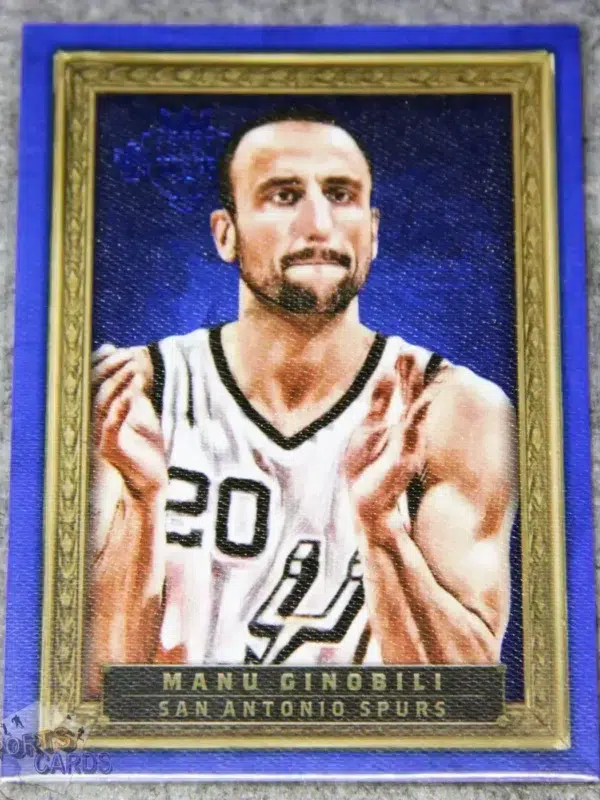2013-14 Manu Ginobili #36 Panini Court Kings Portraits Blue Framed /75
