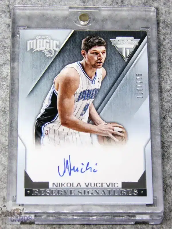 2013-14 Nikola Vucevic #5 Panini Titanium Reserve Signatures /225