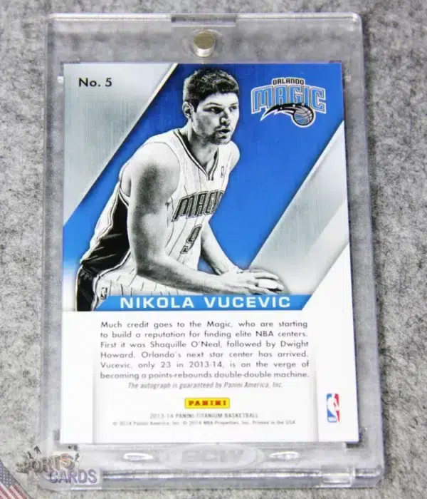Alternative view of 2013-14 Nikola Vucevic #5 Panini Titanium Reserve Signatures /225
