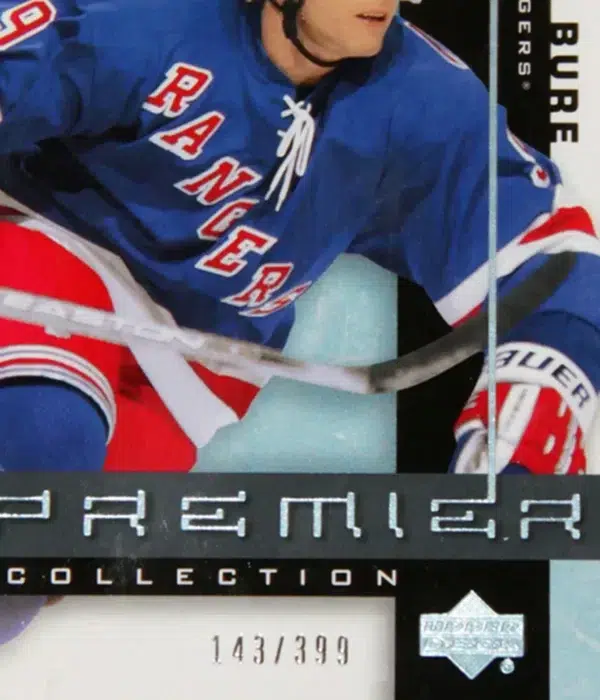 2001-02 Pavel Bure #35 Upper Deck Premier Collection SN#143 PSA 9 MINT - detail