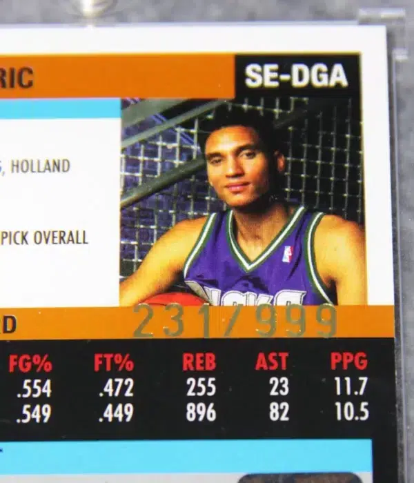 2002-03 Dan Gadzuric #SE-DGA Topps Bowman Signature RC SN#231 -detail