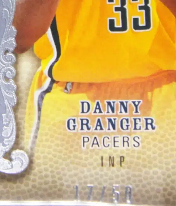 2008-09 Danny Granger #RR3-DG Upper Deck Premier Rare Remnants Triple Patch SN#17 - detail