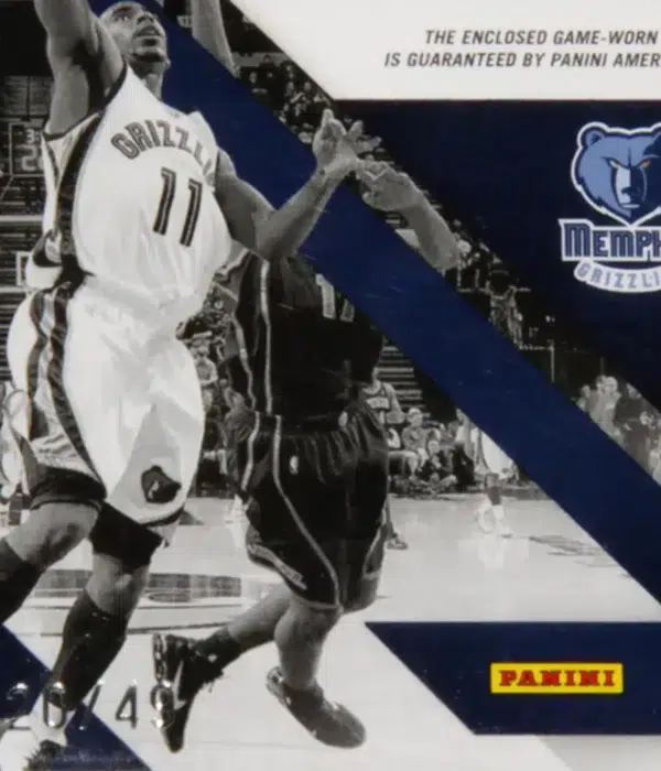 2010-11 Mike Conley #10 Panini Prestige Playmakers Materials Prime PSA-DNA SN#20 - detail