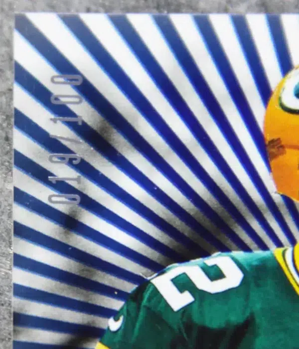 2013-14 Aaron Rodgers #84 Panini Certified Platinum Blue SN#19 - detail