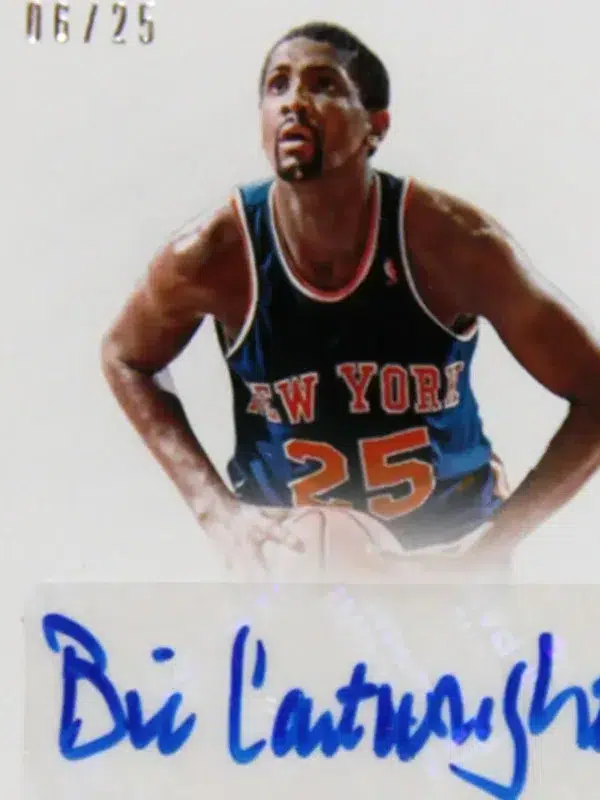 2014-15 Bill Cartwright National Treasures Material Signatures Prime #MTSBC SN#06 - detail
