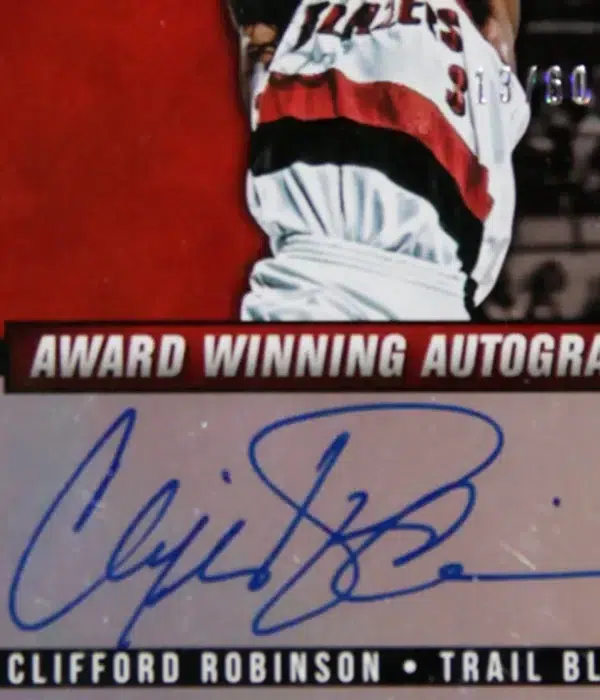 2014-15 Clifford Robinson #18 Panini Gala Award Winning Autographs SN#13 - detail