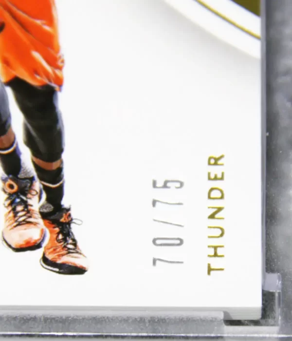 2015-16 Kevin Durant #24 Panini Immaculate Collection Dual Game Used Patch SN#70 - detail
