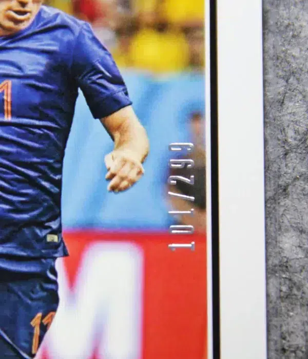 2015 Arjen Robben #43 Panini Donruss Press Proof SN#101 - detail