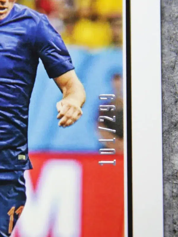 2015 Arjen Robben #43 Panini Donruss Press Proof SN#101 - detail