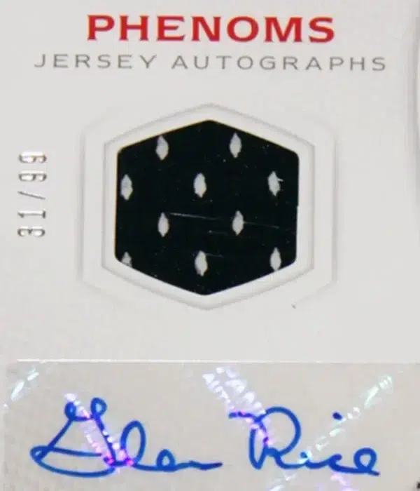 2016-17 Glen Rice #PJA-GR Panini Limited Phenoms Jersey Autographs SN#31 - detail