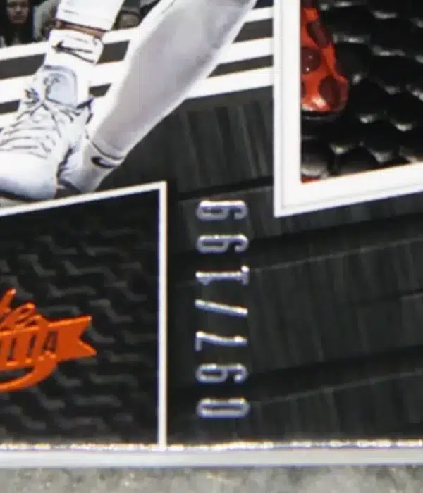 2017-18 Derrick White #PR-DWT Panini Absolute Memorabilia Pass the Rock RC SN#97 - detail