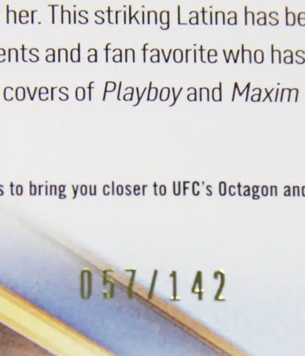 2017 Arianny Celeste #18 Topps UFC Fire Octagon Girl Red Refractor SN#57 - detail