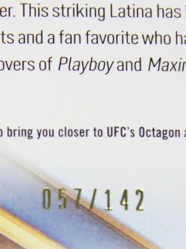 2017 Arianny Celeste #18 Topps UFC Fire Octagon Girl Red Refractor SN#57 - detail
