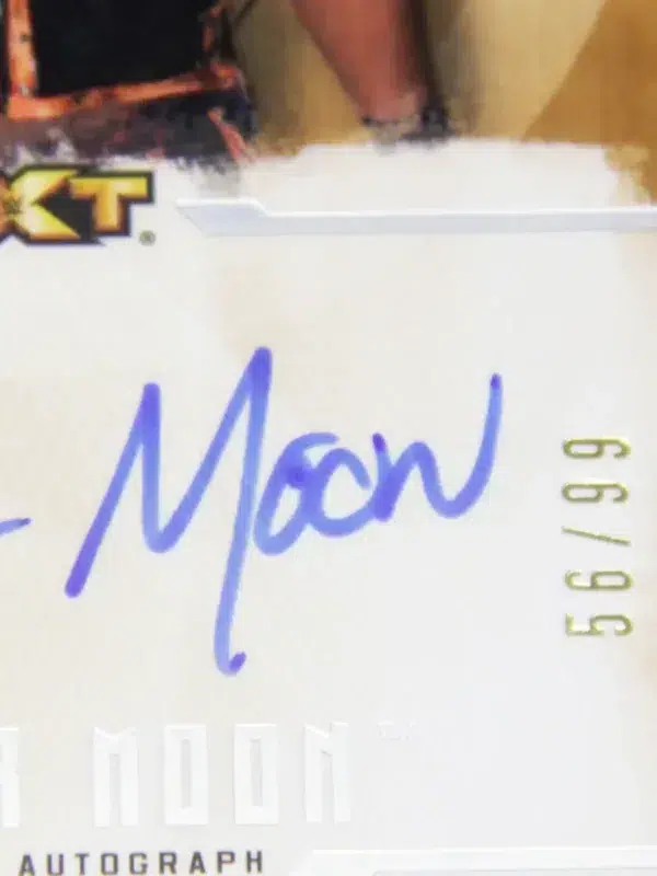 2017 Ember Moon #UA-EM Topps WWE Undisputed Athena NXT Superstar Autograph SN#56 - detail