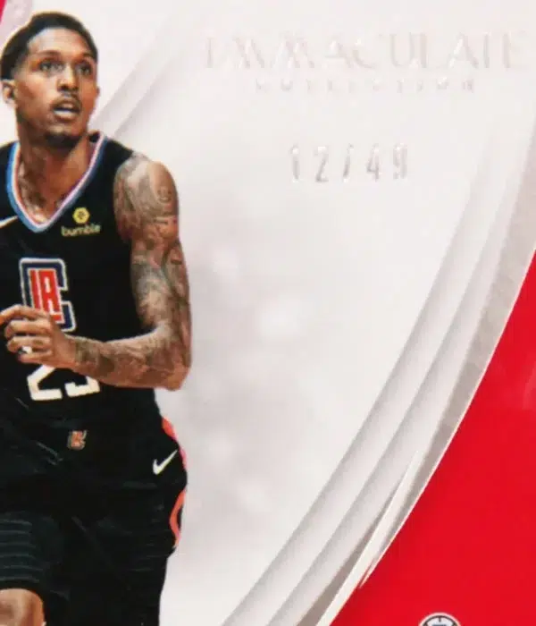 2018-19 Lou Williams #RM-LWL Panini Immaculate Collection Remarkable Memorabilia SN#12 - detail