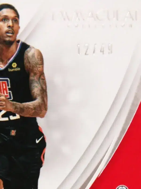 2018-19 Lou Williams #RM-LWL Panini Immaculate Collection Remarkable Memorabilia SN#12 - detail