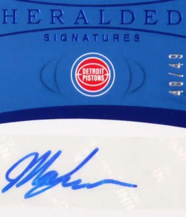 2018-19 Mark Aguirre #HS-MAG Immaculate Collection Heralded Signatures - detail