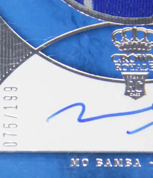 2018-19 Mo Bamba #218 Panini Crown Royale Silhouettes Jumbo Jersey RPA Autograph RC SN#75 - detail