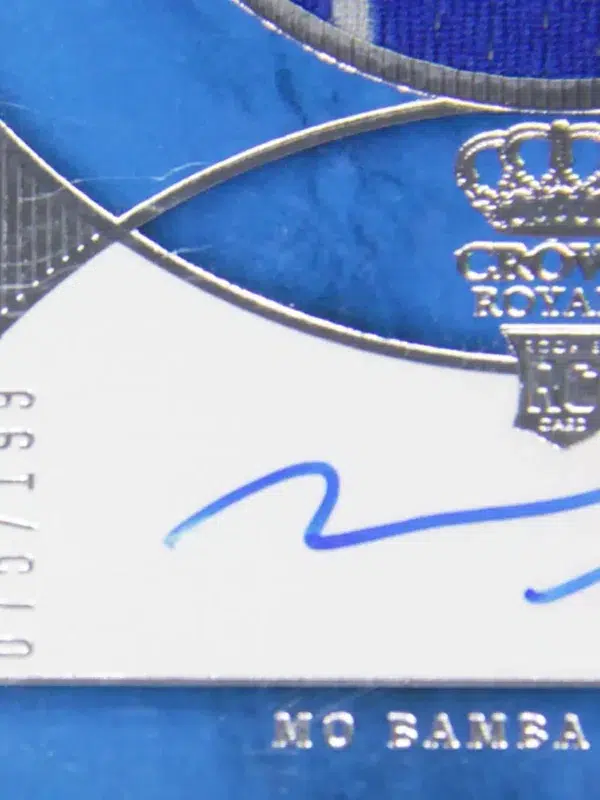 2018-19 Mo Bamba #218 Panini Crown Royale Silhouettes Jumbo Jersey RPA Autograph RC SN#75 - detail