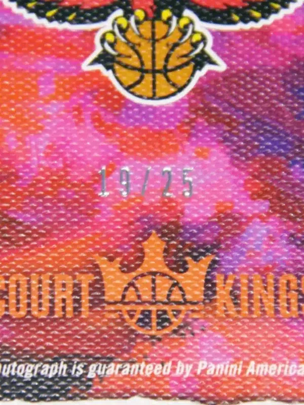 2018-19 Shareef Abdur-Rahim #II-SAR Panini Court Kings Impressionist Ink Auto Sapphire SN#19 - detail