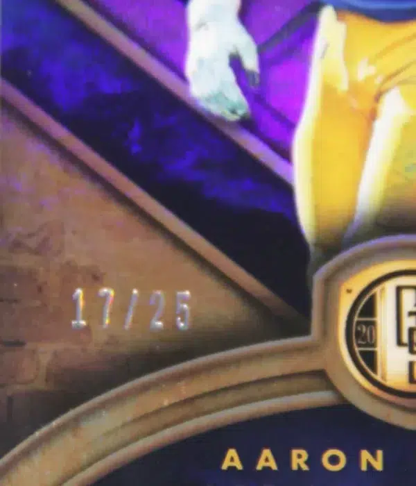 2019 Aaron Donald #48 Panini Gold Standard Rose Gold Parallel SN#17 - detail