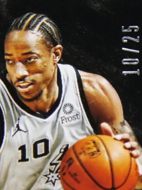2020-21 DeMar DeRozan #BOM-DDR Panini Noir Box Office Materials Prime SN#10 - detail