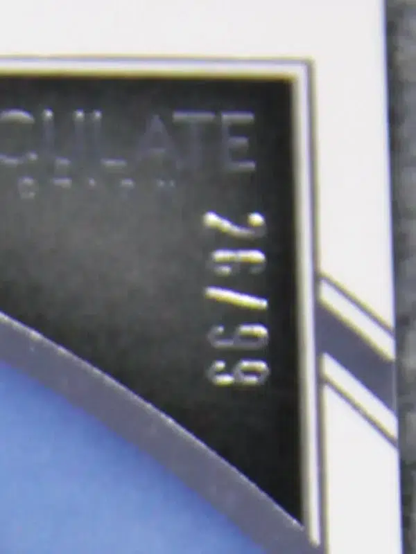 2021-22 Ja Morant #53 Panini Immaculate Collection SN#26 - detail