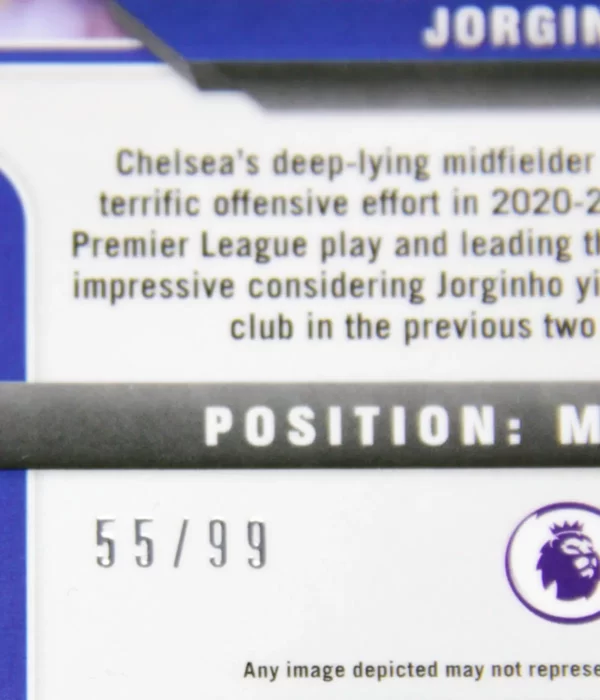 2021-22 Jorginho #249 Panini Prizm Premier League Purple Prizm SN#55 - detail