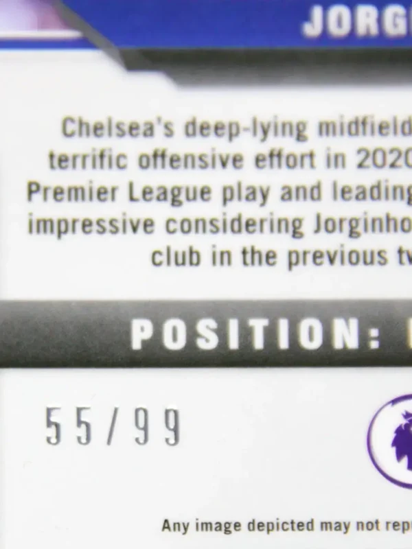 2021-22 Jorginho #249 Panini Prizm Premier League Purple Prizm SN#55 - detail
