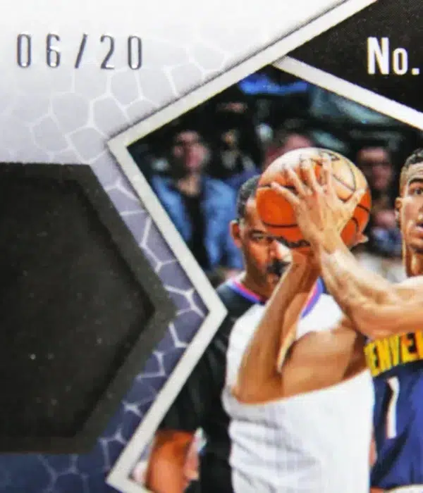 2021-22 Michael Porter Jr. #24 Panini Mosaic Fast Break Pink Disco Prizm SN#6 - detail