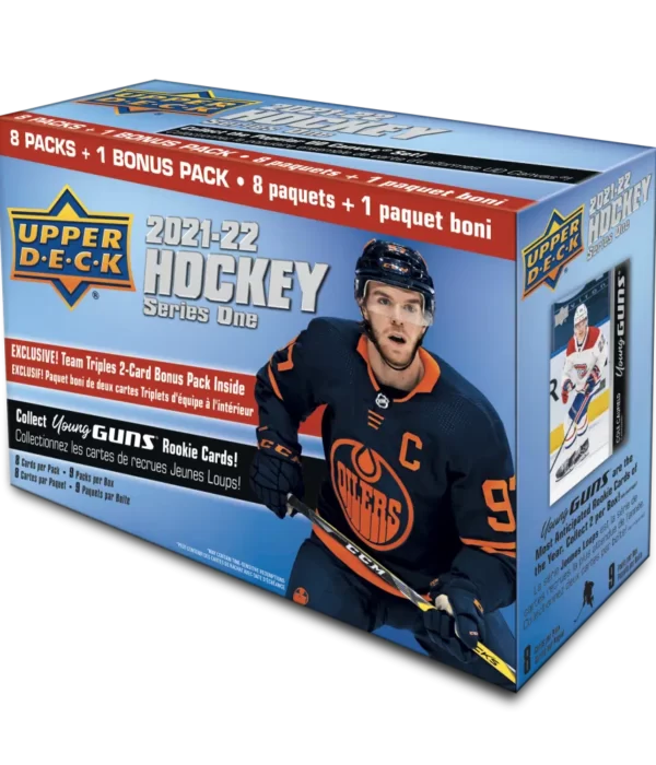 2021-22 Upper Deck Series 1 Blaster Box - stand