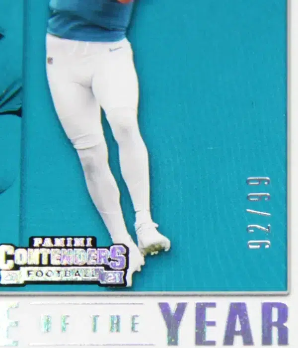 2021 Trevor Lawrence #ROY-TLR Panini Contenders Rookie of the Year Silver SN#52 PSA 9 MINT - detail