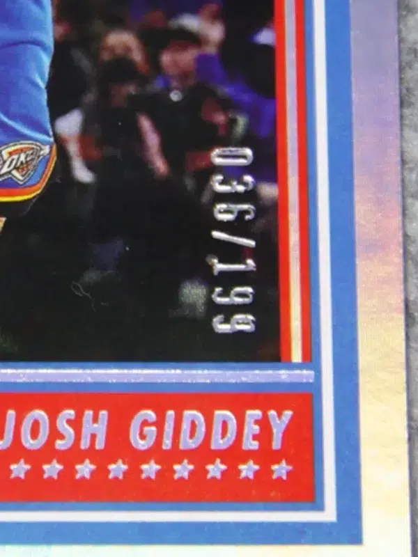 2022-23 Josh Giddey #203 Panini NBA Hoops Silver Holo SN#36 - detail