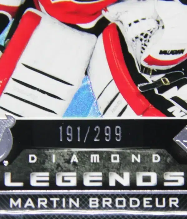 2022-23 Martin Brodeur #BDL-BR Upper Deck Black Diamond Legends SN#191 - detail