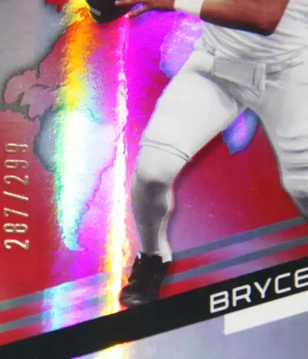 2022 Bryce Young #AW-12 Upper Deck Goodwin Champions All-World Red Parallel SN#287 - detail