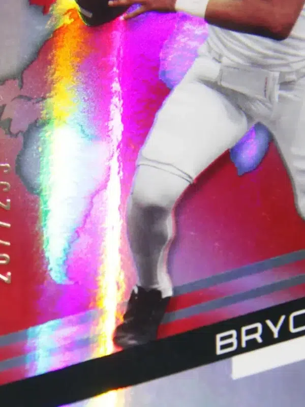 2022 Bryce Young #AW-12 Upper Deck Goodwin Champions All-World Red Parallel SN#287 - detail