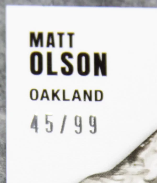 2022 Matt Olson #DKM-MO Panini Diamond Kings Materials Patch SN#45 - detail