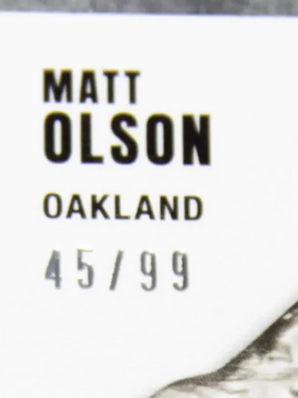 2022 Matt Olson #DKM-MO Panini Diamond Kings Materials Patch SN#45 - detail