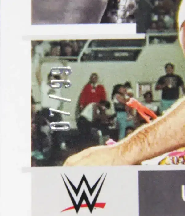 2022 Ultimate Warrior #85 Panini WWE Chronicles W Legends Blue SN#7 - detail