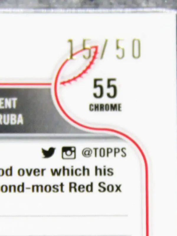 2022 Xander Bogaerts #55 Topps Chrome Gold Wave Refractor SN#15 - detail